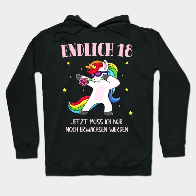 Endlich 18 Frauen Damen 18. Geburtstag Hoodie by Foxxy Merch